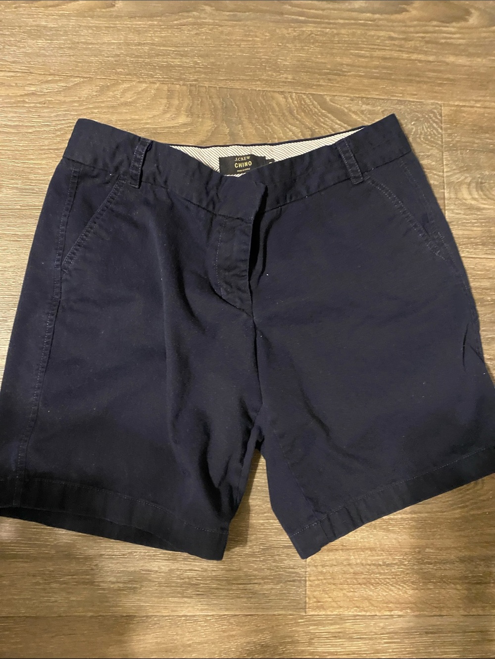 J. Crew Navy Chino Bermuda Shorts; size 10